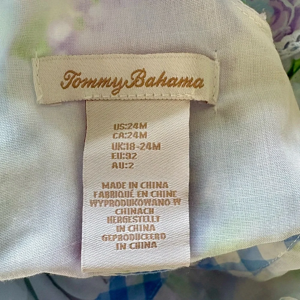 Tommy Bahama Swiss Dot, Hydrangeas Dress, Size 24 months - Picture 4 of 4